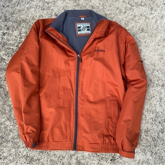 Kubota Orange Full Zip Jacket XL Orange Fleece Lined Destinations Coat - Picture 2 of 7